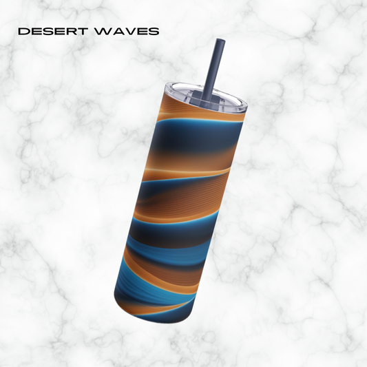 Desert Waves 20oz Skinny Tumbler - With Straw