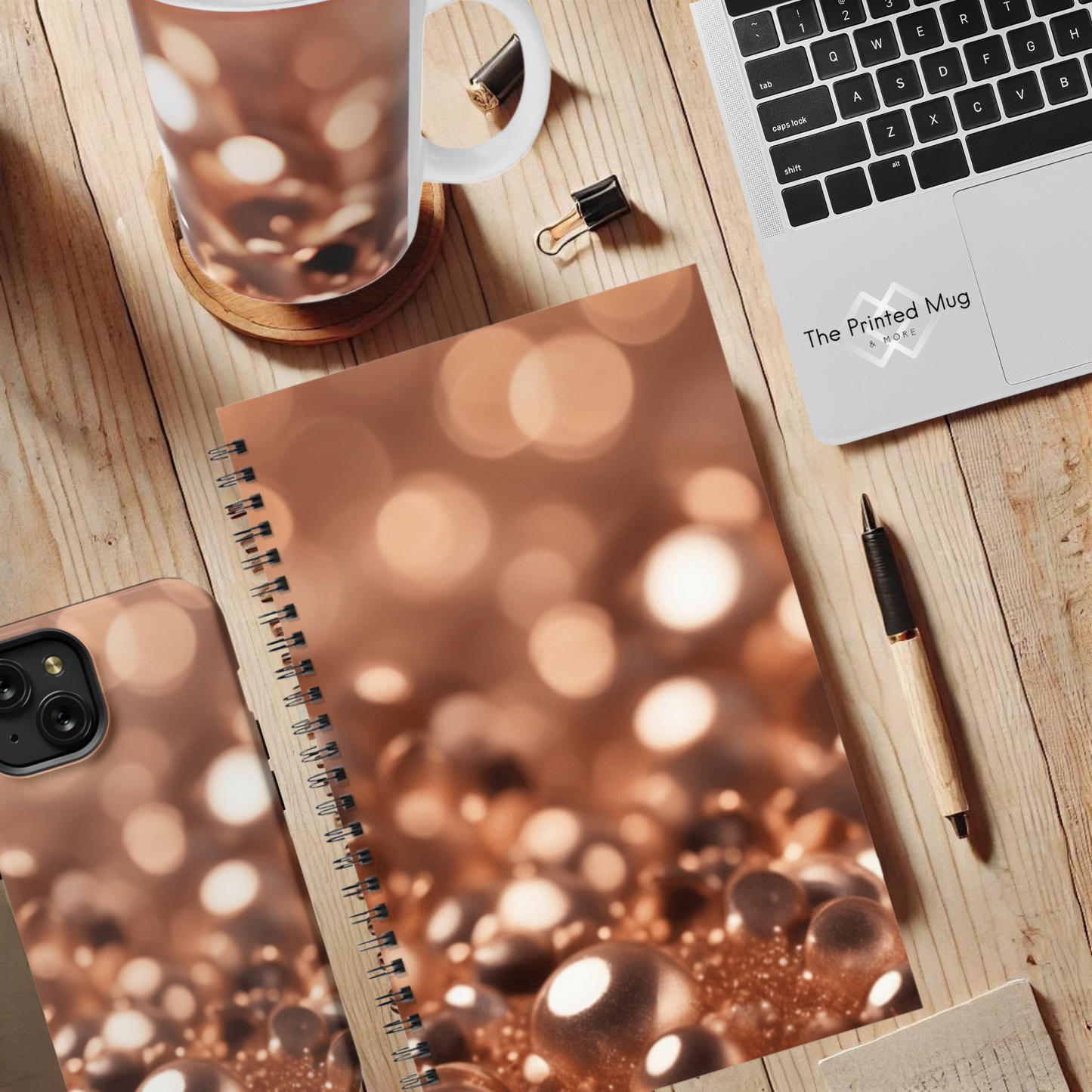 Copper Gleam 5.5”x8.5" Hardcover Notebook