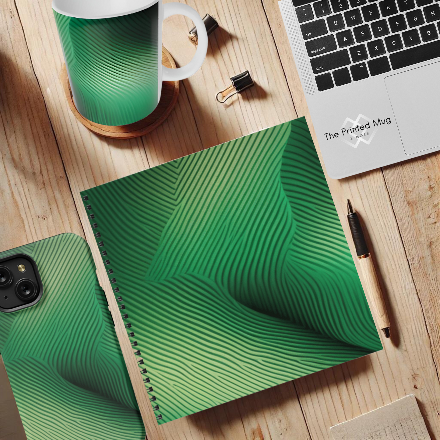 Emerald Gaze 8.5"x8.5" Hardcover Notebook