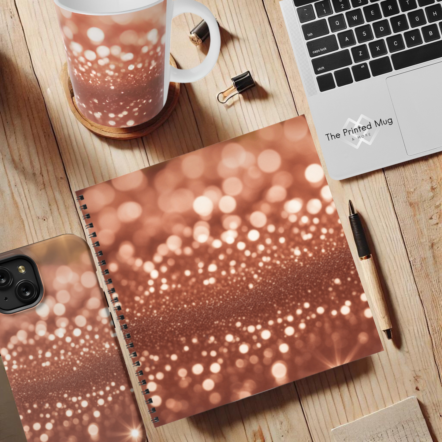 Glowing Stardust 8.5" x 8.5" Hardcover Notebook