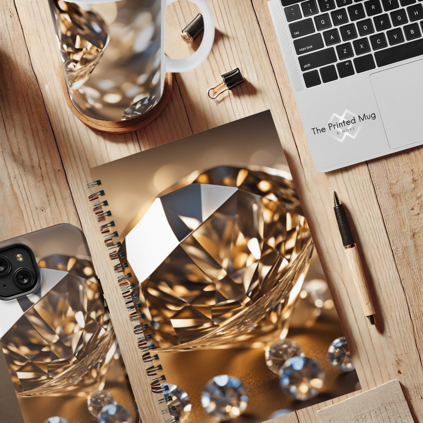 Golden Glimmer 5.5"x8.5" Hardcover Planner