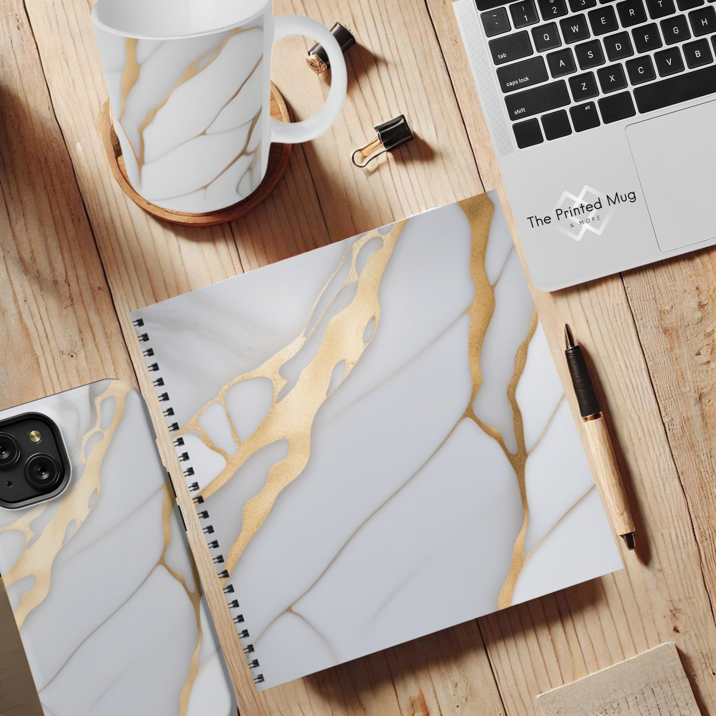 Golden Streams 8.5"x8.5" Hardcover Notebook