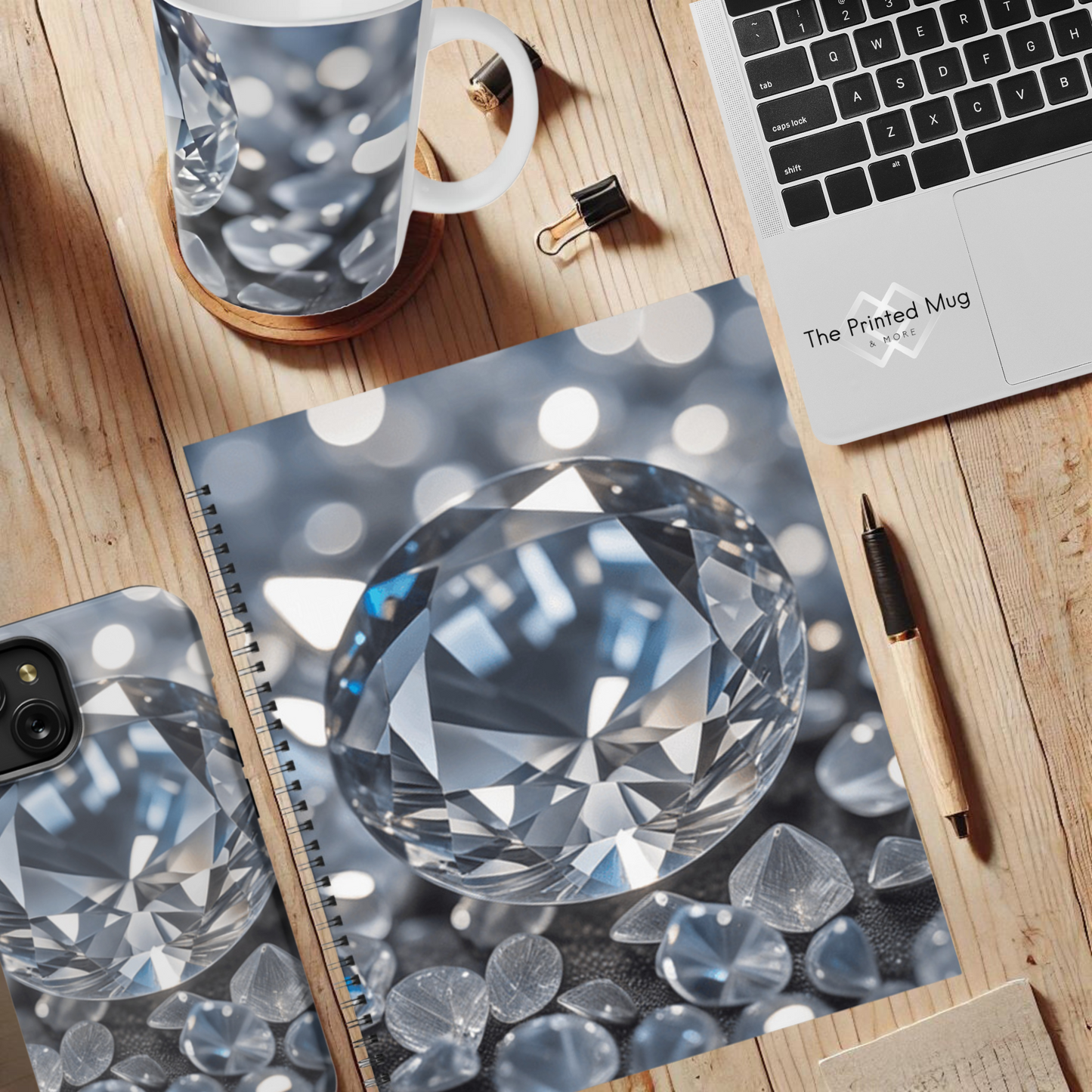 Diamond Cascade 8.5"x11" Hardcover Notebook