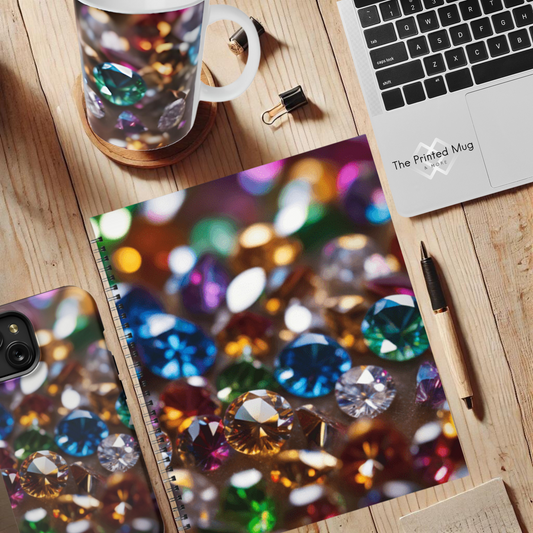 Rainbow Jewels 8.5"x11" Hardcover Notebook