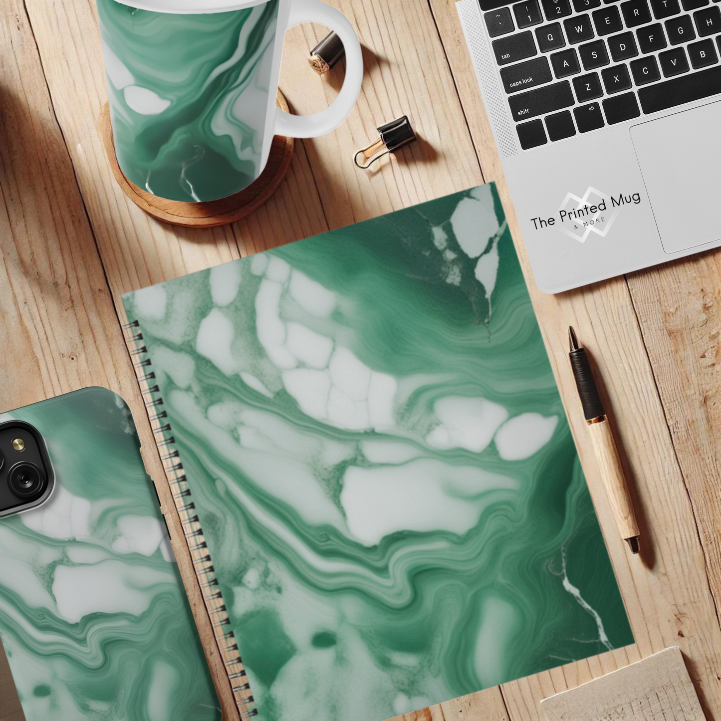Emerald Essence 8.5"x11" Hardcover Notebook