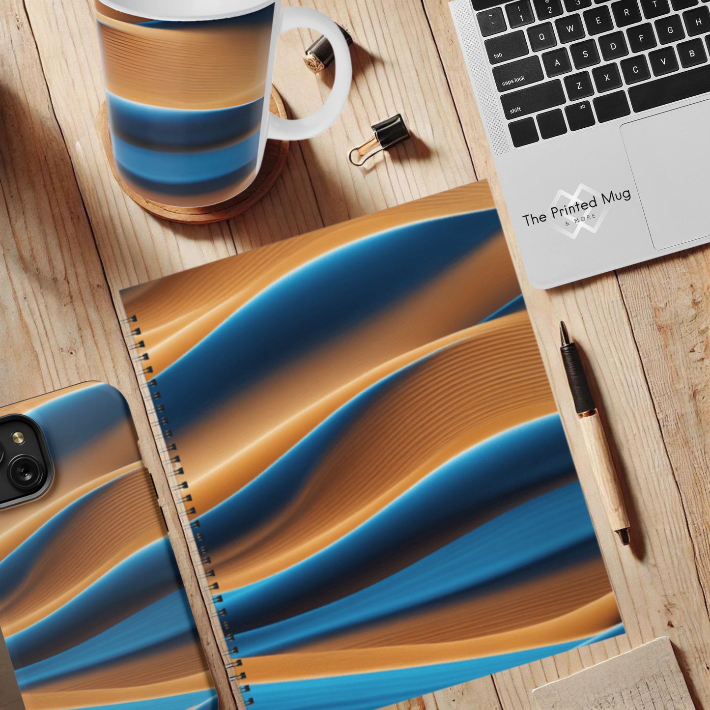 Desert Waves 8.5"x11" Hardcover Notebook