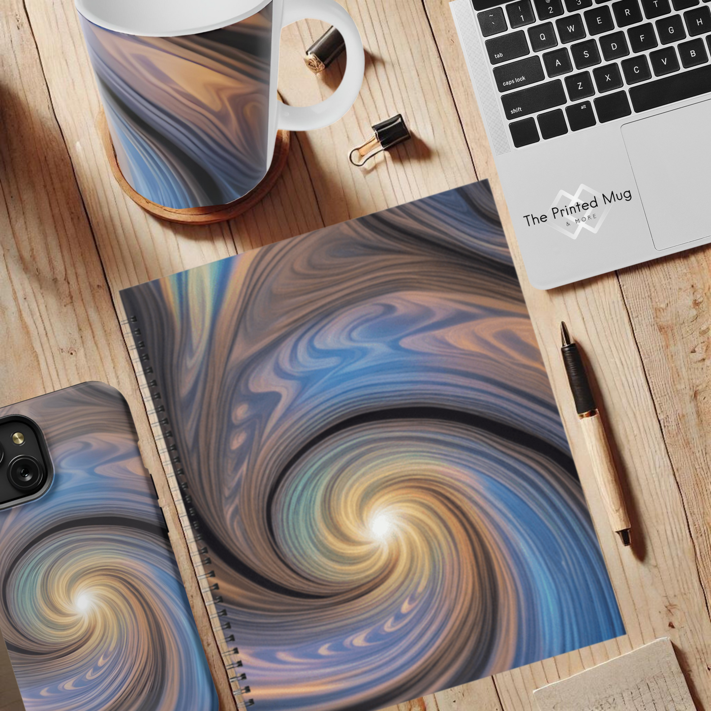Galactic Glow 8.5"x11" Hardcover Notebook