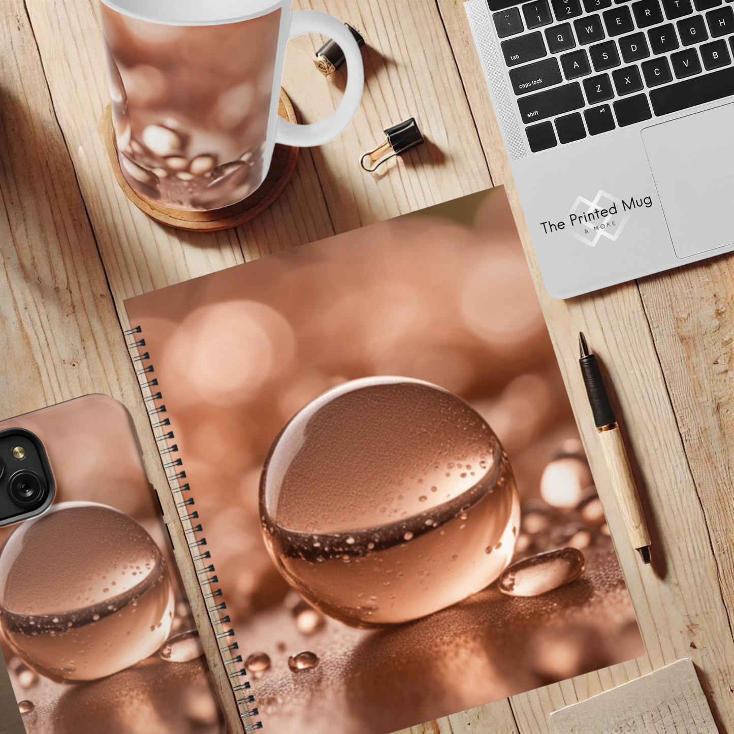 Glistening Globe 8.5"x11" Hardcover Notebook