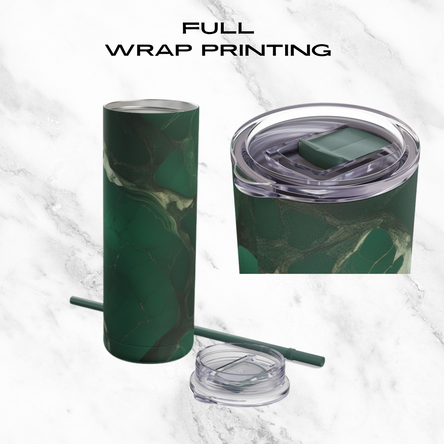 Emerald Web 20oz Skinny Tumbler - With Straw