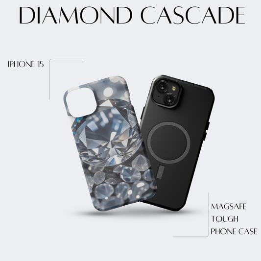 Diamond Cascade - iPh 15 MagSafe Tough Matte Finish