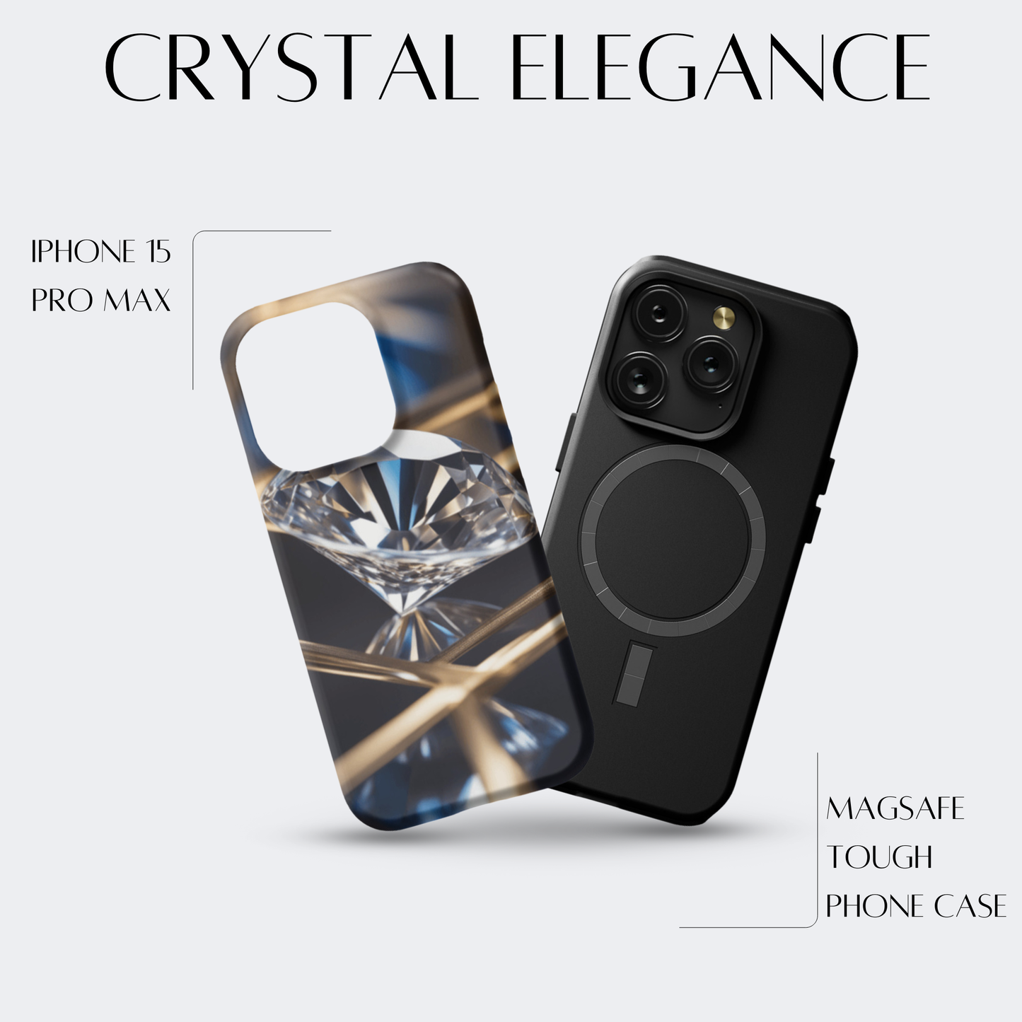 Crystal Elegance - iPh 15 Pro Max MagSafe Tough Matte Finish