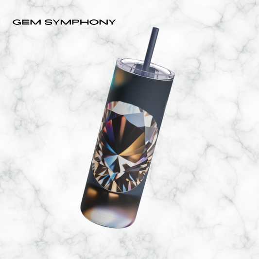 Gem Symphony 20oz Skinny Tumbler - With Straw