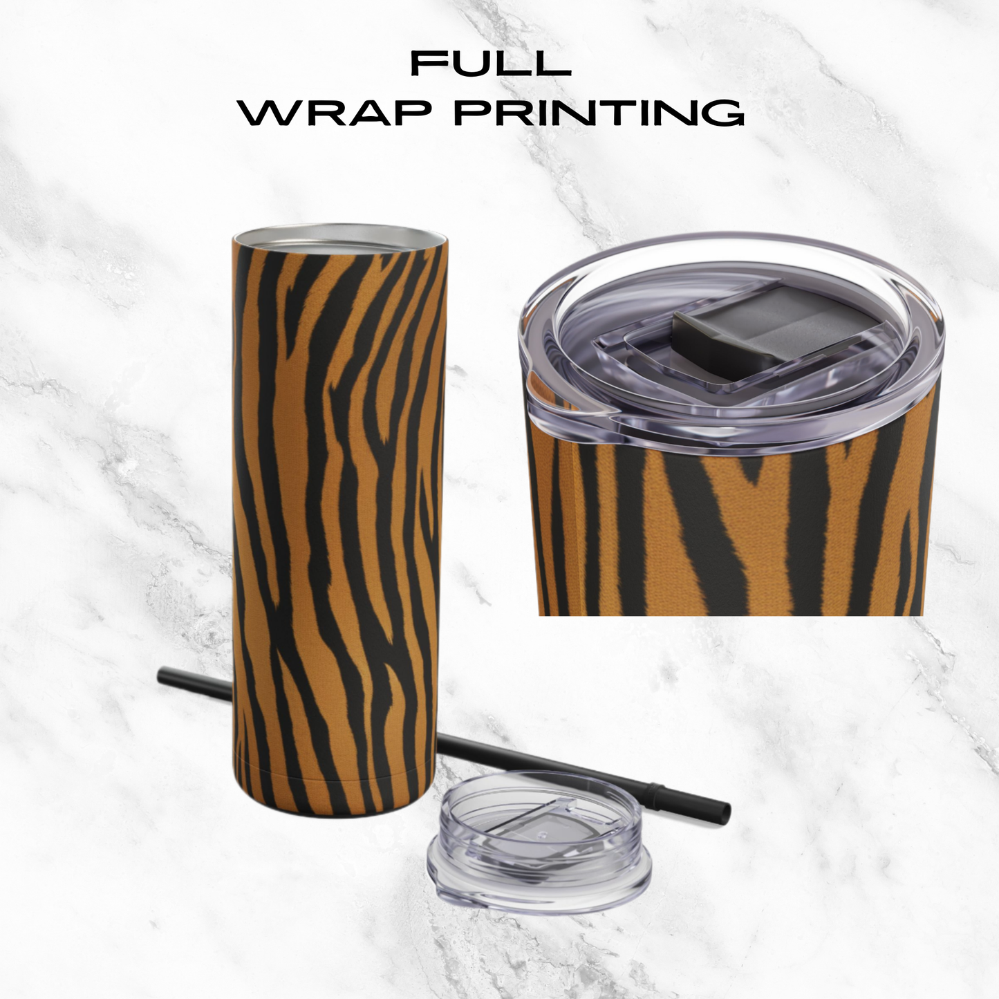 Golden Safari 20oz Skinny Tumbler - With Straw