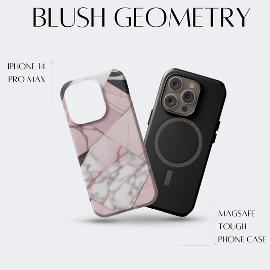 Blush Geometry - iPh 14 Pro Max MagSafe Tough Matte Finish