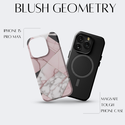 Blush Geometry - iPh 15 Pro Max MagSafe Tough Matte Finish