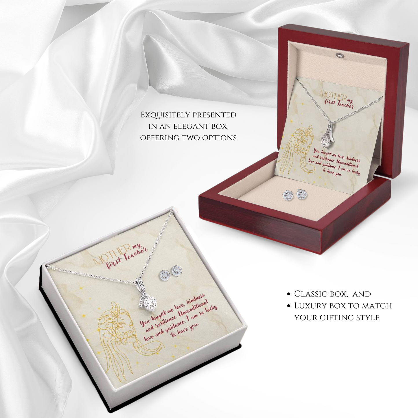 Wisdom & Love - Alluring Necklace & Earring Set