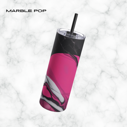 Marble Pop 20oz Skinny Tumbler - With Straw