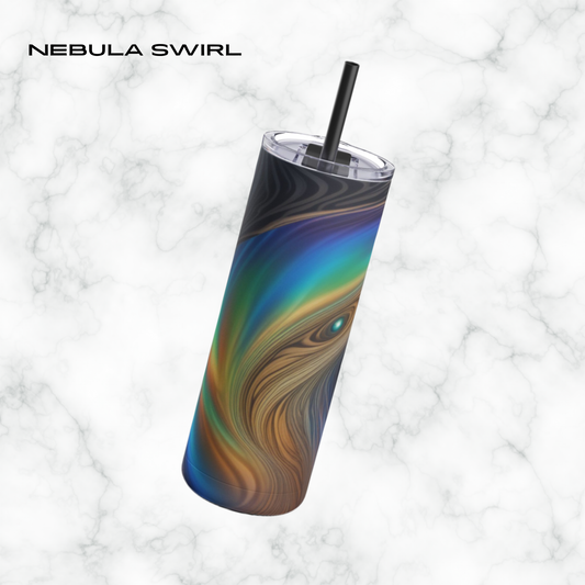 Nebula Swirl 20oz Skinny Tumbler - With Straw