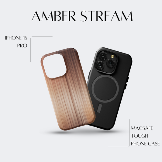 Amber Stream - iPh 15 Pro MagSafe Tough Matte Finish