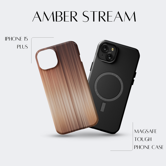 Amber Stream - iPh 15 Plus MagSafe Tough Matte Finish