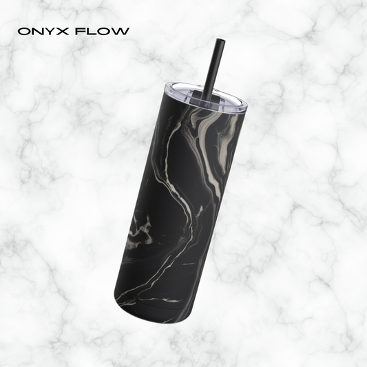 Onyx Flow 20oz Skinny Tumbler - With Straw
