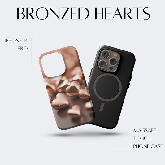 Bronzed Hearts - iPh 14 Pro MagSafe Tough Matte Finish
