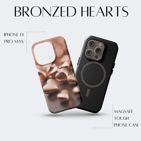 Bronzed Hearts - iPh 14 Pro Max MagSafe Tough Matte Finish
