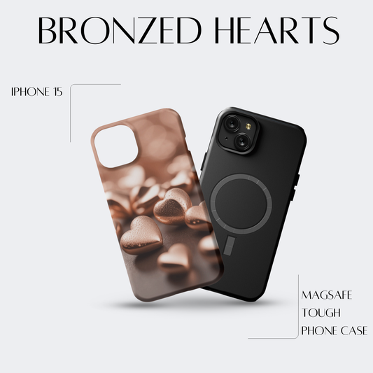 Bronzed Hearts - iPh 15 MagSafe Tough Matte Finish