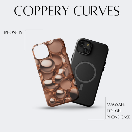 Coppery Curves - iPh 15 MagSafe Tough Matte Finish