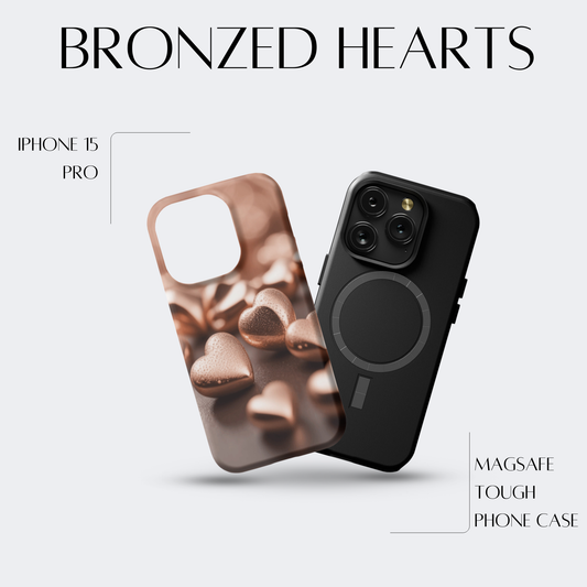 Bronzed Hearts - iPh 15 Pro MagSafe Tough Matte Finish