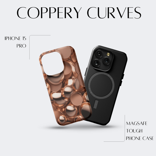 Coppery Curves - iPh 15 Pro MagSafe Tough Matte Finish