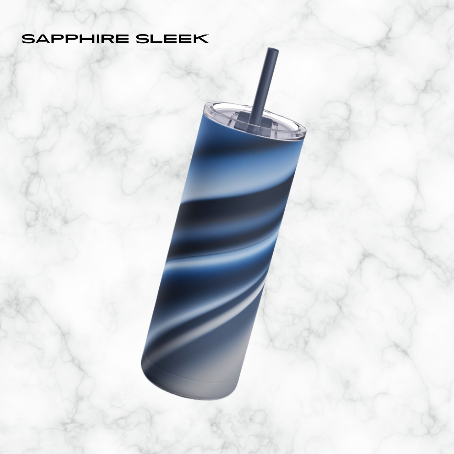 Sapphire Sleek 20oz Skinny Tumbler - With Straw