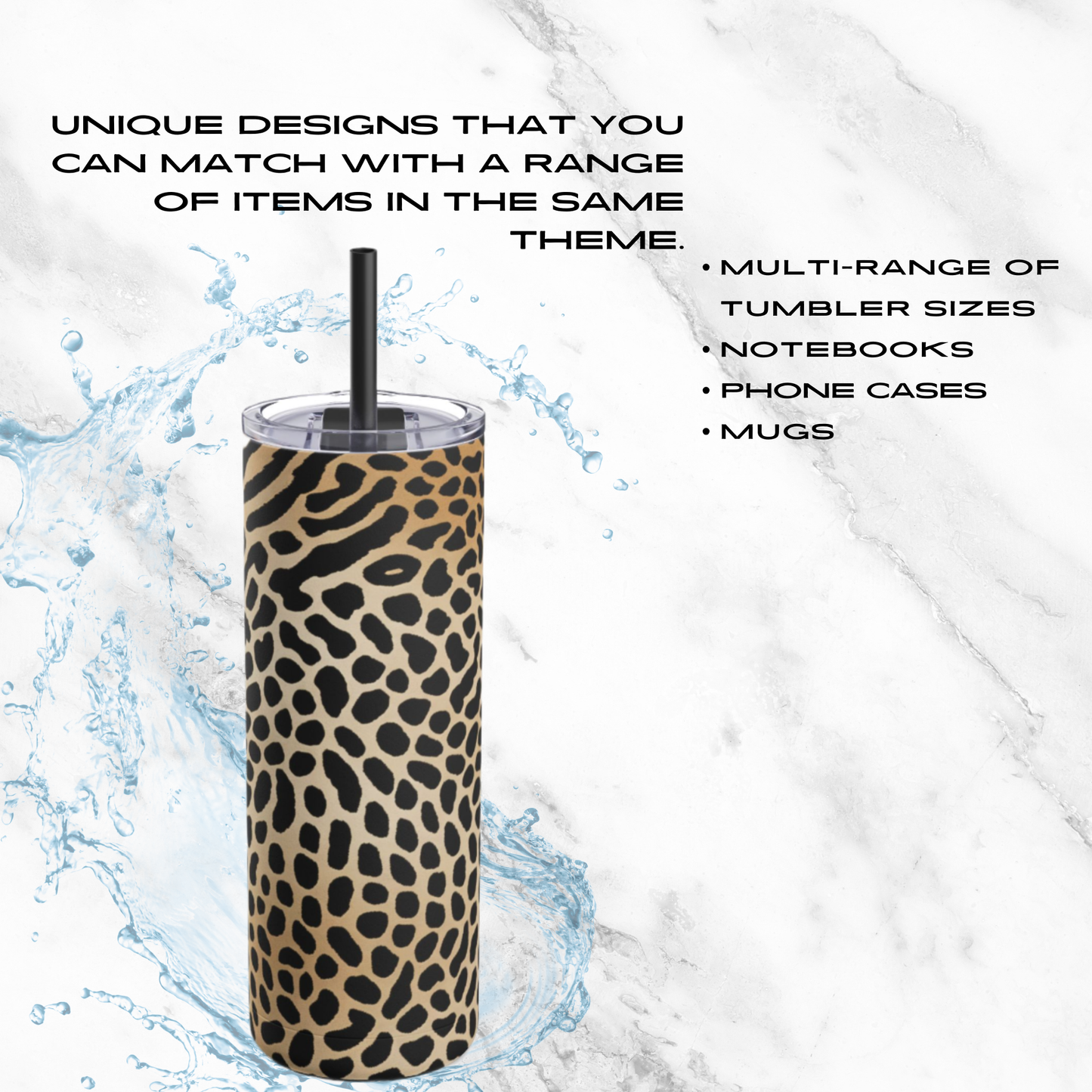 Savannah Swirl 20oz Skinny Tumbler - With Straw