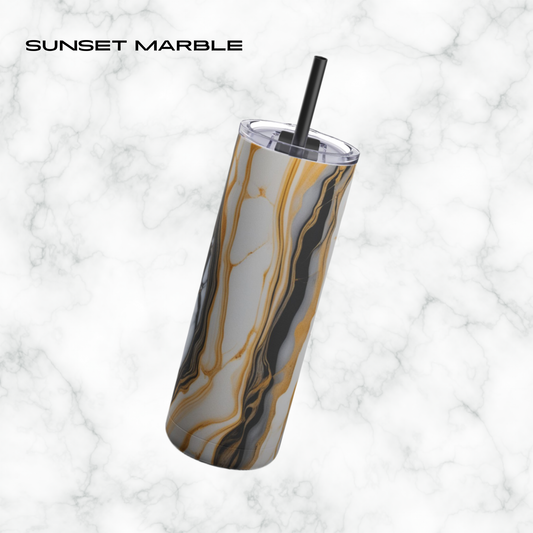 Sunset Marble 20oz Skinny Tumbler - With Straw
