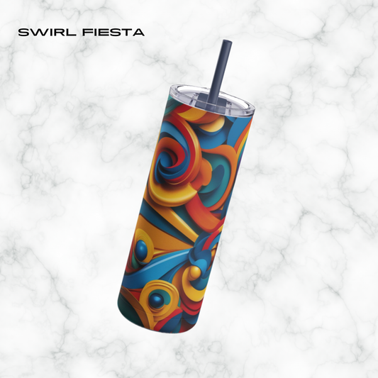 Swirl Fiesta 20oz Skinny Tumbler - With Straw