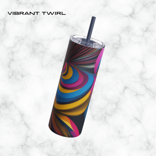 Vibrant Twirl 20oz Skinny Tumbler - With Straw