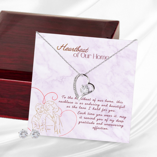 Heart of Our Home - Love Necklace & Earring Set