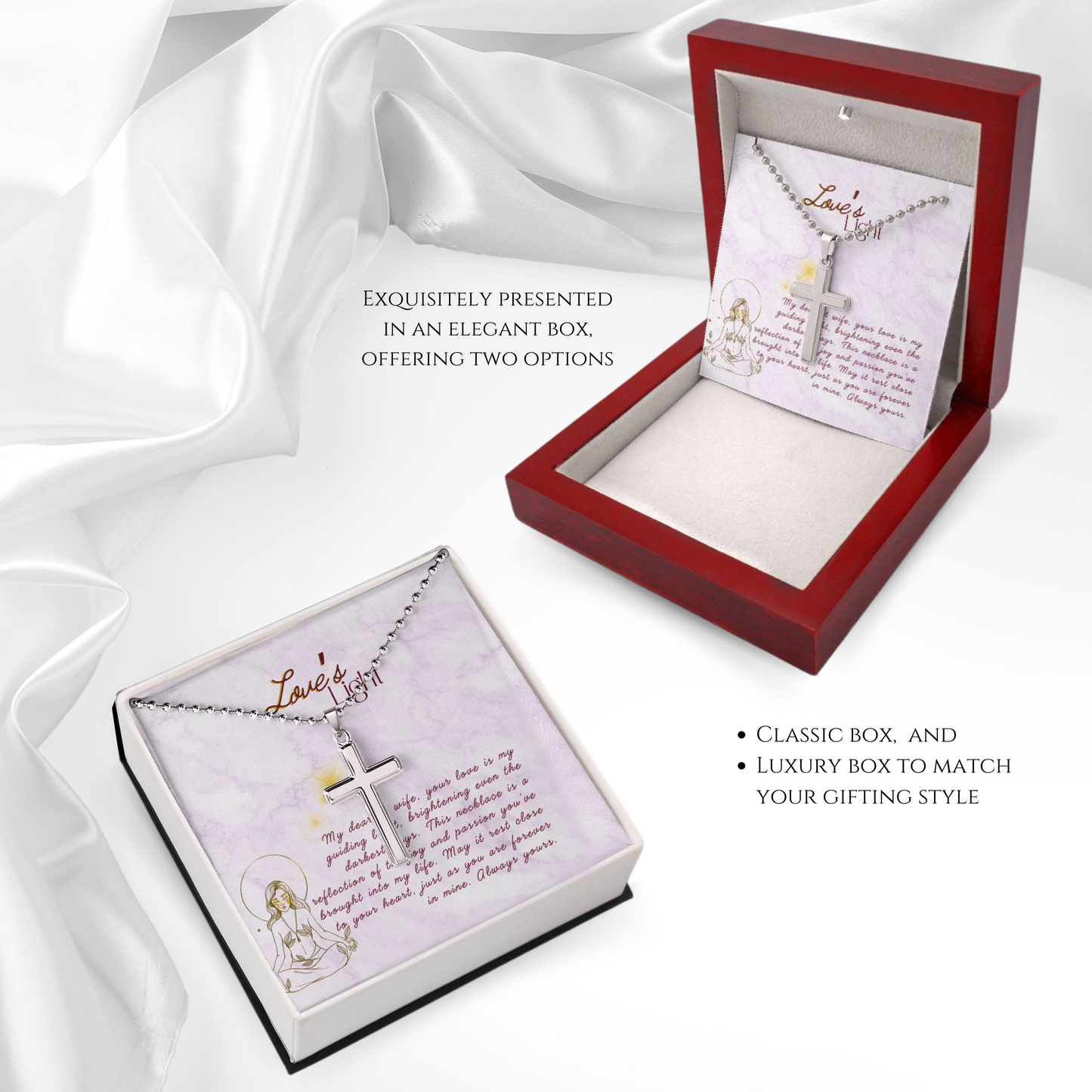 Eternal Flame - Stainless Cross Necklace