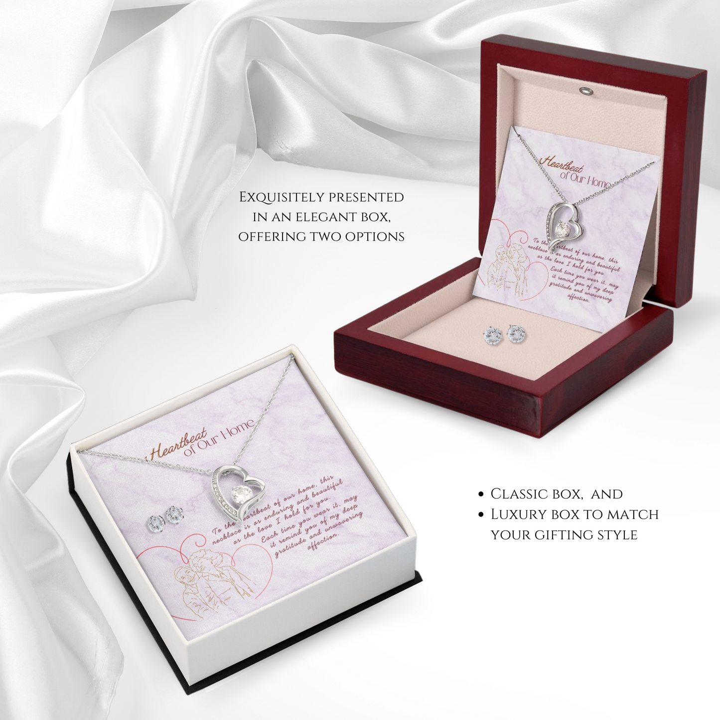 Heart of Our Home - Love Necklace & Earring Set