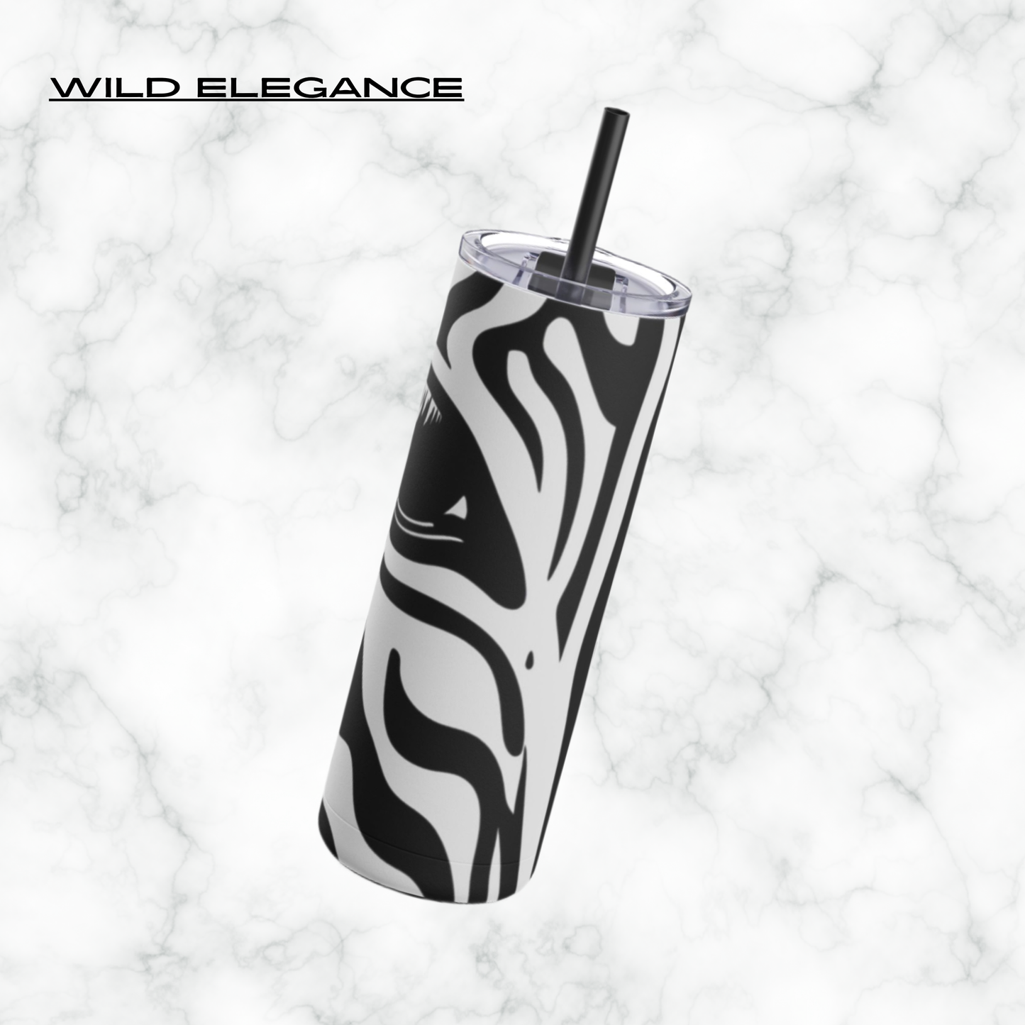 Wild Elegance 20oz Skinny Tumbler - With Straw