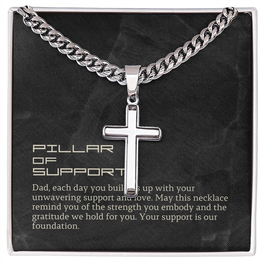 Heart of Steel - Cubin Cross Necklace